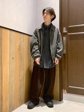 「アイテム（スウェットパンツ）」を使った、Kanさん（メンズ・157cm）の秋コーディネート