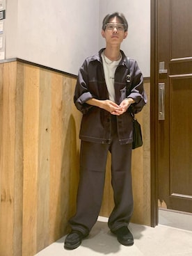 「アイテム（ブルゾン）」を使った、Kanさん（メンズ・157cm）の夏コーディネート