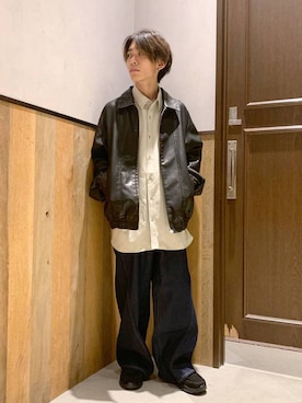 「アイテム（ブルゾン）」を使った、Kanさん（メンズ・157cm・20代）の秋コーディネート