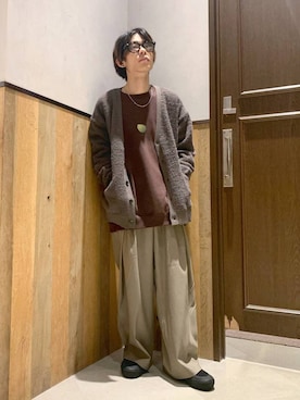 「アイテム（ファッション雑貨）」を使った、Kanさん（メンズ・157cm）の秋コーディネート