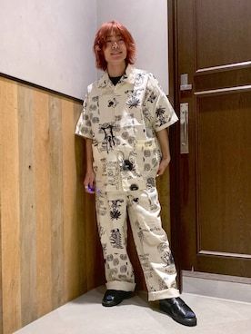 「RAGEBLUE（レイジブルー）のアイテム（チノパンツ）」を使った、Kanさん（メンズ・157cm）の春コーディネート