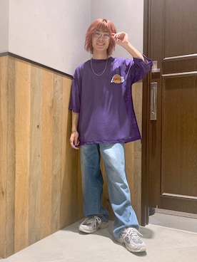 「RAGEBLUE（レイジブルー）のアイテム（スニーカー）」を使った、Kanさん（メンズ・157cm）の春コーディネート