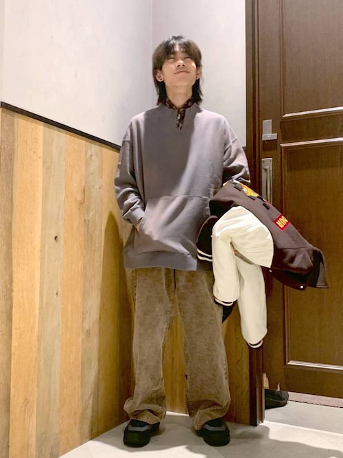 【UNISEX】リング付き/マルチパターン大判スカーフ