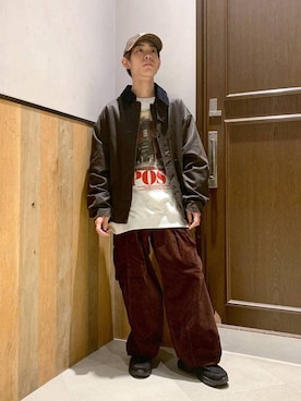 「アイテム（ブルゾン）」を使った、Kanさん（メンズ・157cm・20代）の秋コーディネート