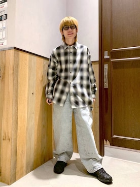「RAGEBLUE（レイジブルー）のアイテム（スニーカー）」を使った、Kanさん（メンズ・157cm）の春コーディネート