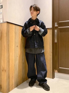 「アイテム（デニムジャケット）」を使った、Kanさん（メンズ・157cm・20代）の夏コーディネート