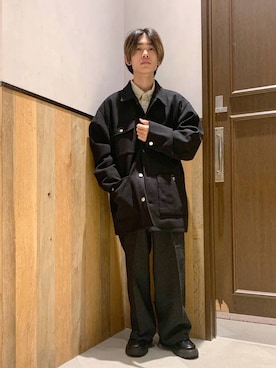 「RAGEBLUE（レイジブルー）のアイテム（ジャケット/アウター）」を使った、Kanさん（メンズ・157cm）の秋コーディネート