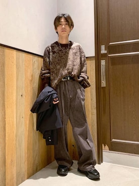 「アイテム（ベルト）」を使った、Kanさん（メンズ・157cm）の秋コーディネート
