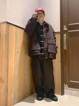 「RAGEBLUE（レイジブルー）のアイテム（ジャケット/アウター）」を使った、Kanさん（メンズ・157cm）の秋コーディネート