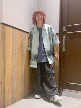 「RAGEBLUE（レイジブルー）のアイテム（スニーカー）」を使った、Kanさん（メンズ・157cm）の春コーディネート