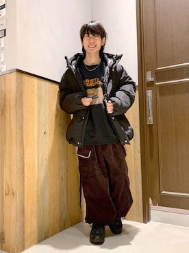 「RAGEBLUE（レイジブルー）のアイテム（ダウンジャケット/コート）」を使った、Kanさん（メンズ・157cm）の冬コーディネート