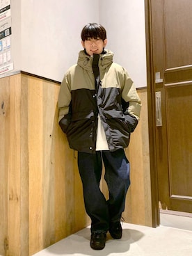 「RAGEBLUE（レイジブルー）のアイテム（ダウンジャケット/コート）」を使った、Kanさん（メンズ・157cm）の冬コーディネート