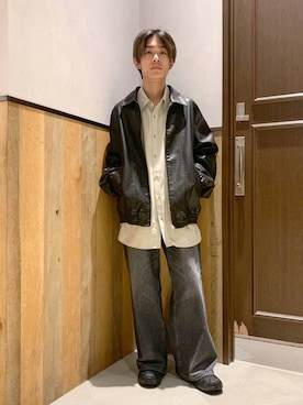 「アイテム（ジャケット/アウター）」を使った、Kanさん（メンズ・157cm）の秋コーディネート