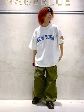 「NBA（エヌビーエー）のアイテム（帽子）」を使った、Kanさん（メンズ・157cm）の春コーディネート