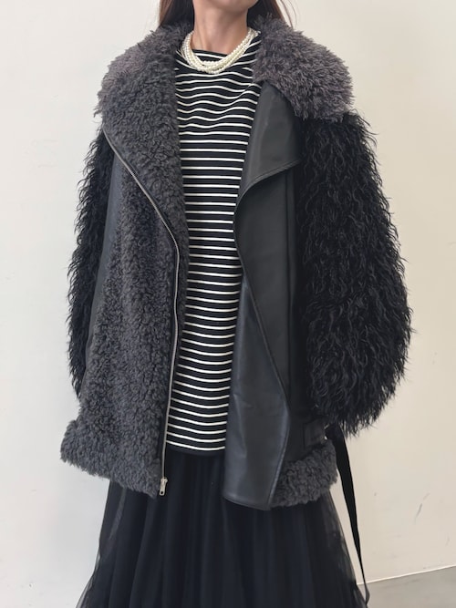 LA BELLE ETUDE（ラベルエチュード） レザージャケット ライダース