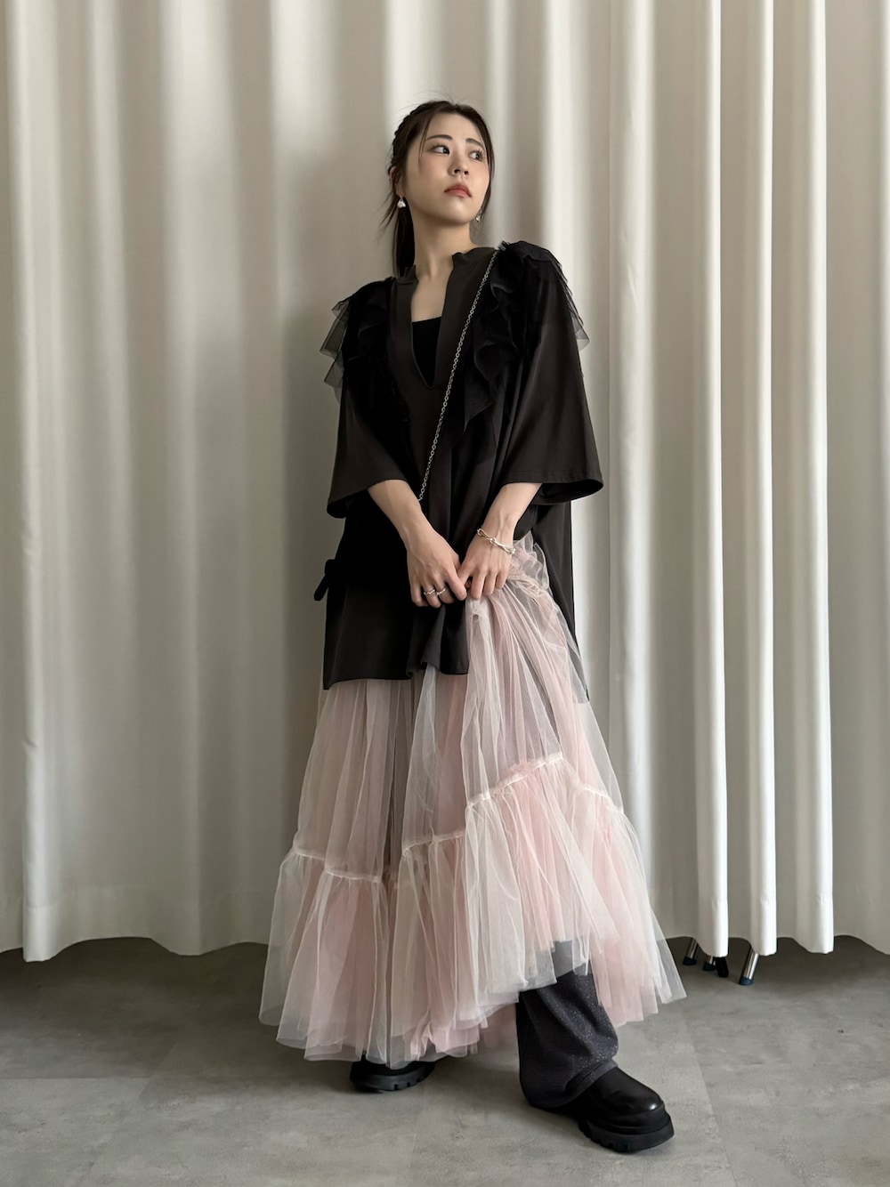 la belle Etude Giselle(レイヤードチュールスカート)ピンク