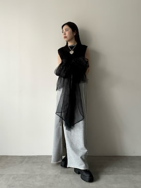 「LA BELLE ETUDE（ラベルエチュード）のアイテム（Tシャツ/カットソー）」を使った、LA BELLE ETUDEさん（レディース・163cm）の夏コーディネート