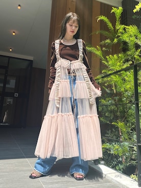 「LA BELLE ETUDE（ラベルエチュード）のアイテム」を使った、LA BELLE ETUDEさん（レディース・164cm）の夏コーディネート