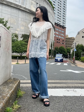 「LA BELLE ETUDE（ラベルエチュード）のアイテム」を使った、LA BELLE ETUDEさん（レディース・170cm）の夏コーディネート