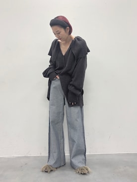 「アイテム（カチューシャ）」を使った、LA BELLE ETUDEさん（レディース・153cm）の冬コーディネート