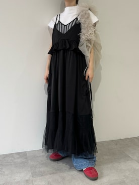 「LA BELLE ETUDE（ラベルエチュード）のアイテム（Tシャツ/カットソー）」を使った、LA BELLE ETUDEさん（レディース・163cm）の春コーディネート