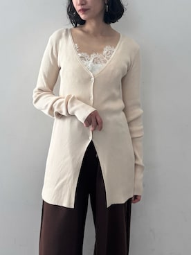 「アイテム（キャミソール）」を使った、LA BELLE ETUDEさん（レディース・165cm）の冬コーディネート