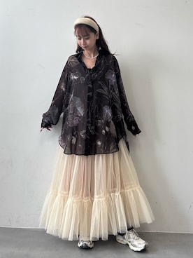 「アイテム（カチューシャ）」を使った、LA BELLE ETUDEさん（レディース・162cm）の秋コーディネート