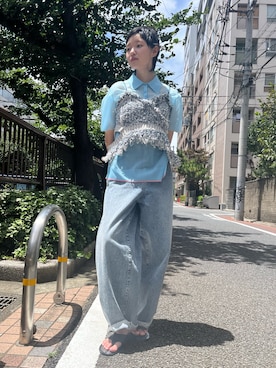 「アイテム（その他トップス）」を使った、LA BELLE ETUDEさん（レディース・171cm）の夏コーディネート