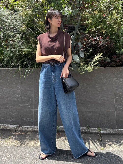 J1U by LA BELLE ETUDE tシャツ ワイドハイネックダブルチュールTOPS 