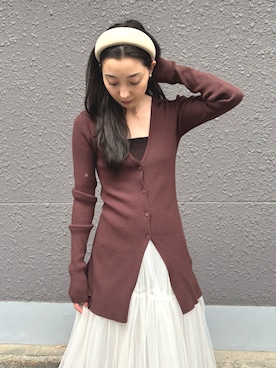 「アイテム（カチューシャ）」を使った、LA BELLE ETUDEさん（レディース・162cm）の秋コーディネート