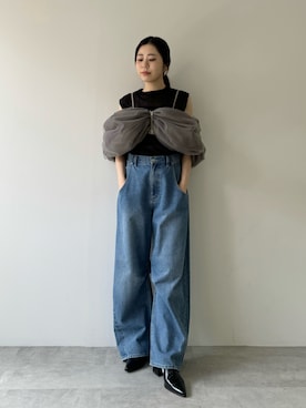 「LA BELLE ETUDE（ラベルエチュード）のアイテム（パンツ）」を使った、LA BELLE ETUDEさん（レディース・163cm）の夏コーディネート
