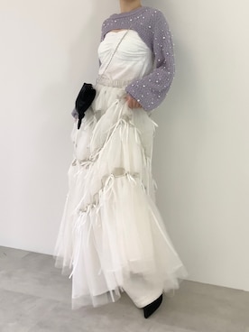 many (ボリュームチュールリボンスカート)を使った人気ファッション