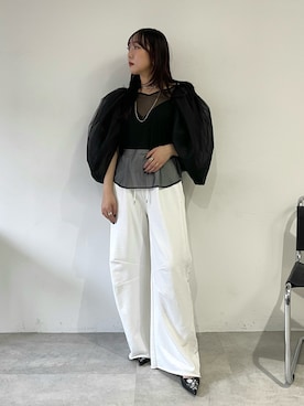 「LA BELLE ETUDE（ラベルエチュード）のアイテム（パンツ）」を使った、LA BELLE ETUDEさん（レディース・168cm）の春コーディネート