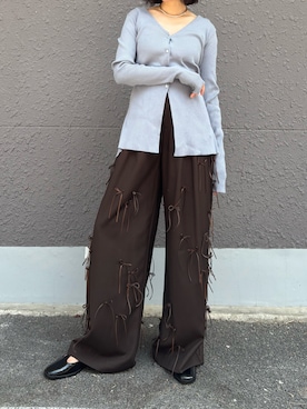 「LA BELLE ETUDE（ラベルエチュード）のアイテム（パンツ）」を使った、LA BELLE ETUDEさん（レディース・165cm）の夏コーディネート