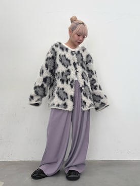 「アイテム（スラックス）」を使った、LA BELLE ETUDEさん（レディース・149cm）の冬コーディネート