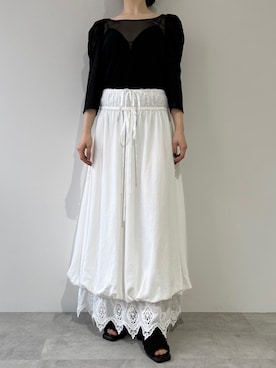 「LA BELLE ETUDE（ラベルエチュード）のアイテム（Tシャツ/カットソー）」を使った、LA BELLE ETUDEさん（レディース・163cm）の春コーディネート