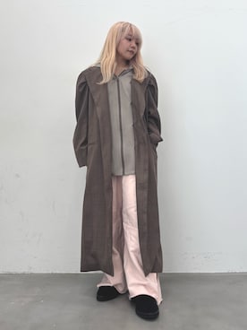 「アイテム（チェスターコート）」を使った、LA BELLE ETUDEさん（レディース・149cm）の冬コーディネート