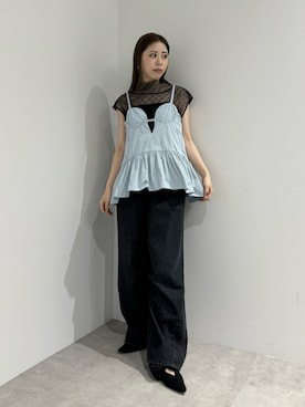 「LA BELLE ETUDE（ラベルエチュード）のアイテム（パンツ）」を使った、LA BELLE ETUDEさん（レディース・163cm）の夏コーディネート