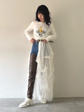 「LA BELLE ETUDE（ラベルエチュード）のアイテム」を使った、LA BELLE ETUDEさん（レディース・165cm）の夏コーディネート