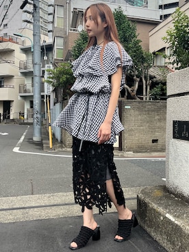 「LA BELLE ETUDE（ラベルエチュード）のアイテム」を使った、LA BELLE ETUDEさん（レディース・163cm）の夏コーディネート