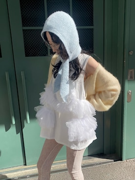 「LA BELLE ETUDE（ラベルエチュード）のアイテム（Tシャツ/カットソー）」を使った、LA BELLE ETUDEさん（レディース・165cm）の春コーディネート
