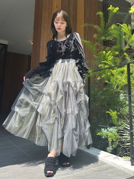 「LA BELLE ETUDE（ラベルエチュード）のアイテム」を使った、LA BELLE ETUDEさん（レディース・164cm）の夏コーディネート