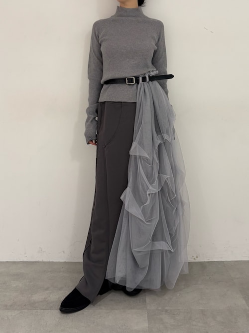 ラベルエチュード　ベルトセットドレープスカート ラベルエチュード ベルトセットドレープスカート ラベル