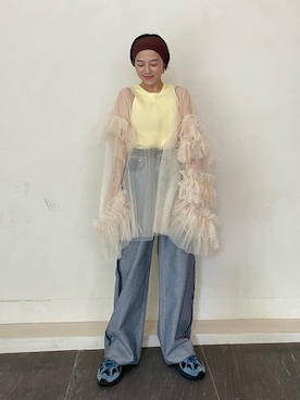 「アイテム（ヘアバンド）」を使った、LA BELLE ETUDEさん（レディース・153cm）の秋コーディネート