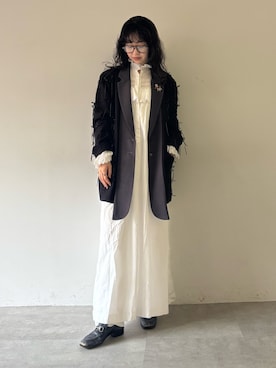 「LA BELLE ETUDE（ラベルエチュード）のアイテム（テーラードジャケット）」を使った、LA BELLE ETUDEさん（レディース・165cm）の夏コーディネート