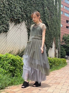 「LA BELLE ETUDE（ラベルエチュード）のアイテム」を使った、LA BELLE ETUDEさん（レディース・163cm）の夏コーディネート