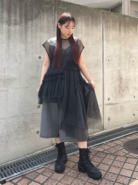 「LA BELLE ETUDE（ラベルエチュード）のアイテム（パンツ）」を使った、LA BELLE ETUDEさん（レディース・155cm）の春コーディネート