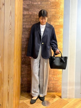 「SHOO・LA・RUE（シューラルー）の【セレモニー】ロンデルマグネットネックレス（ネックレス、シルバー系）」を使った、ronさん（レディース・158cm）の春コーディネート