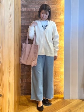 「Cutie Blonde（キューティーブロンド）のアイテム（デニムパンツ）」を使った、ronさん（レディース・158cm）の春コーディネート