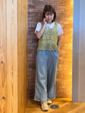 「Cutie Blonde（キューティーブロンド）のアイテム（デニムパンツ）」を使った、ronさん（レディース・158cm）の春コーディネート